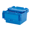 Attached lid container/ Plastic container with attached lid/ Attached lid container/ box/ tote