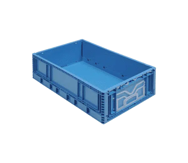 Foldable plastic container