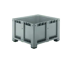 Strong industrial box/ Reinforced plastic box/ Large box for industrial use/ Solid walls industrial box