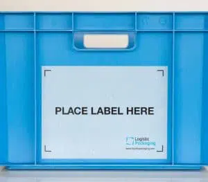 Placard Label holder for returnable plastic boxes and containers / Label pocket