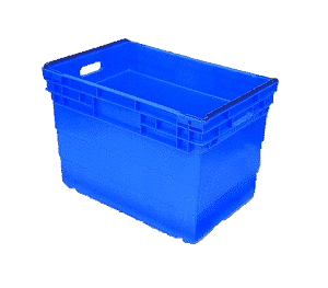 Bale Arm Supermarket Plastic Boxes 60-40-20cm 1 x Deep Bail Arm Crates 